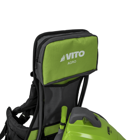 Débroussailleuse Thermique 47cm³ Coupe Ø25cm + Lame et fil nylon Réservoir 1L Autonomie 1h30 Port Sac à dos VITO Professionnel