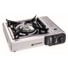 Barbecue à gaz et Réchaud gaz piézo 2200W 2 en1 Camping KEMPER