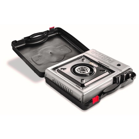 Réchaud à gaz 2200W Allumage piezo Double système de sécurité Mallette KEMPER