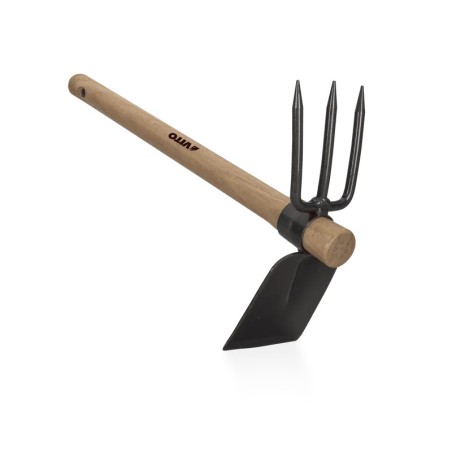 Kit 12 outils de jardin Manche bois Inox et Fer forgés à la main haute qualité traditionnelle  VITO