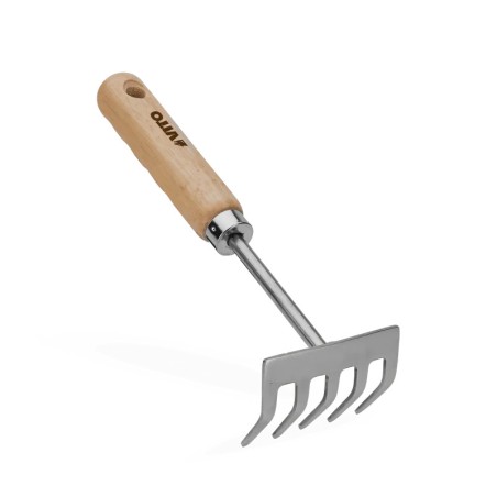 Kit 12 outils de jardin Manche bois Inox et Fer forgés à la main haute qualité traditionnelle  VITO
