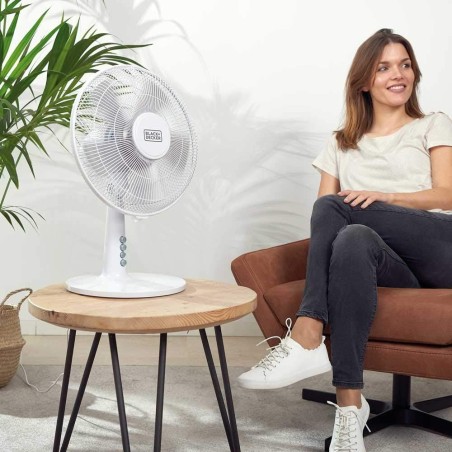 Ventilateur 40W Ø30cm 3 vitesses Oscillation/inclinaison réglable BLACK & DECKER