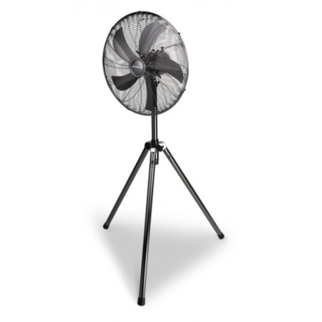 Ventilateur sur pieds 50W Design, Télescopique Hauteur réglable 125-145Cm, Brasseur d'air 3 vitesses