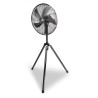 Ventilateur sur pieds 50W Design, Télescopique Hauteur réglable 125-145Cm, Brasseur d'air 3 vitesses