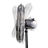 Ventilateur sur pieds 50W Design, Télescopique Hauteur réglable 125-145Cm, Brasseur d'air 3 vitesses
