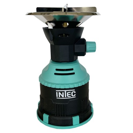 Rechaud gaz 1200W piezo Coque ABS + 4 Cartouches gaz 190 gr INTEC