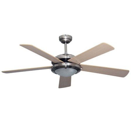 Ventilateur Plafonnier Eclairage 5 pales 60 W 3 vitesses Ø 130 cm Télécommande NIKLAS