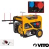 Groupe électrogène 8kVA 15CV 4T Triphasé 400V Démarreur électrique et manuel Autonomie 8h AVR VITO