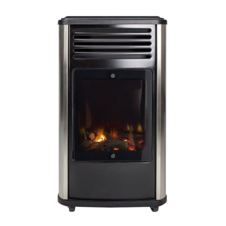 Chauffage à gaz 3.4 KW mobile Effet feu + Tuyau gaz + Détendeur butane Manhattan SAHARA