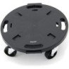 Support à roulettes rond diamètre 40 x 12,5 cm 4 roues Capacité max 275 kg Plantes Meubles ou matériel lourd KZ GARDEN