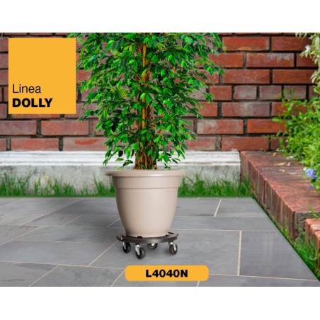 Support à roulettes rond diamètre 40 x 12,5 cm 4 roues Capacité max 275 kg Plantes Meubles ou matériel lourd KZ GARDEN