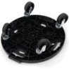 Support à roulettes rond diamètre 40 x 12,5 cm 4 roues Capacité max 275 kg Plantes Meubles ou matériel lourd KZ GARDEN