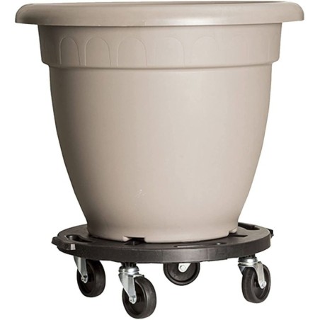 Support à roulettes rond diamètre 40 x 12,5 cm 4 roues Capacité max 275 kg Plantes Meubles ou matériel lourd KZ GARDEN