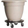 Support à roulettes rond diamètre 40 x 12,5 cm 4 roues Capacité max 275 kg Plantes Meubles ou matériel lourd KZ GARDEN