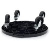 Support à roulettes rond diamètre 40 x 12,5 cm 4 roues Capacité max 275 kg Plantes Meubles ou matériel lourd KZ GARDEN