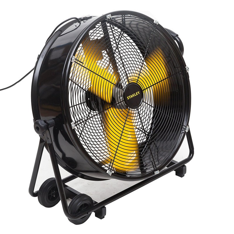 STANLEY Ventilateur sur roues 200W Oscillant Inclinable 2 vitesses Haute qualité