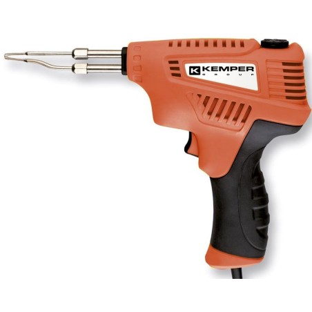 Pistolet à souder 200W- 230V Kit complet avec mallette, 2 pannes, pâte à souder, bobine d’étain Réglage 3 puissances KEMPER