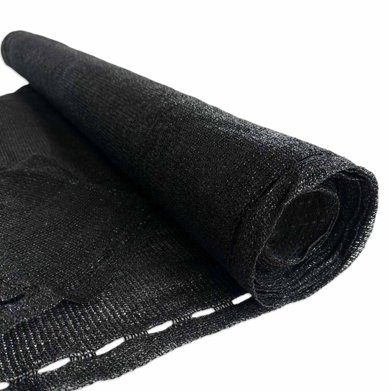 Bâche brise vue 1,5x10 m Noire Tissée Traitée anti UV Pare vue occultant Terrasses Blacons et Jardin