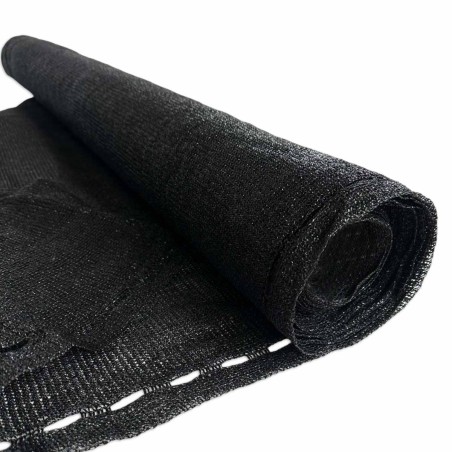 Bâche brise vue 1,5x10 m Noire Tissée Traitée anti UV Pare vue occultant Terrasses Blacons et Jardin