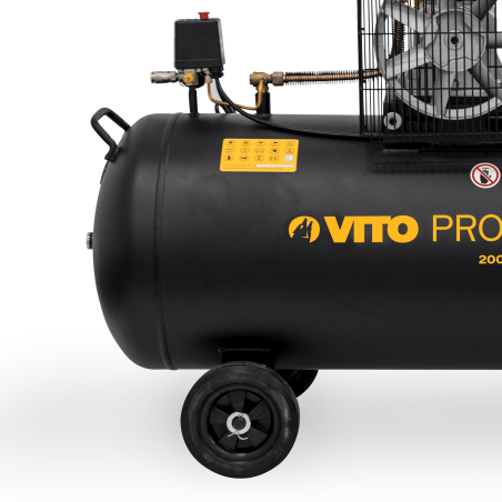 Compresseur d'air à Courroie 200 Litres 4CV 3KW Pression 10 Bar 230V VITO