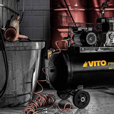 Compresseur d'air à Courroie 200 Litres 4CV 3KW Pression 10 Bar 230V VITO