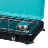 Plaque de cuisson gaz 2 feux 2350W Cuisinière à gaz portable, Plaque à gaz Butane/Propane Bruleurs inox tuyau gaz INTEC