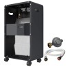Poele à gaz 4200W 3 Niveaux de chauffe Allumage Piezo Grands volumes + Tuyau et détendeur butane INTEC