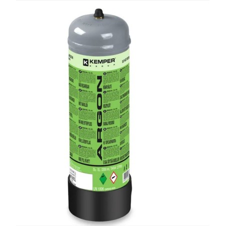Pack 3 Bouteilles de gaz ARGON PUR 110 Bar 2.2 Litres KEMPER Soudage semi-automatique MIG-Bonbonne gaz Grande contenance Jetable
