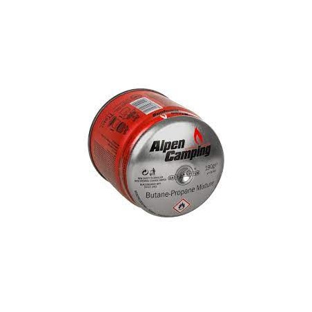 Pack de 12 Cartouches de gaz 190g Perçable Butane Propane Sécurité stop-gaz ALPENTECH