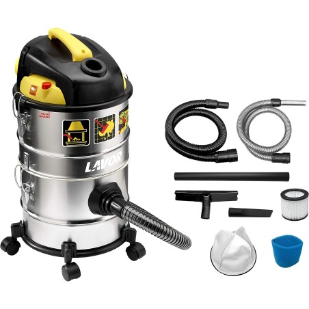 Aspirateur Eau Poussières et cendres + soufflant  1200W Cuve 2 x 14 L Polyvalent 4 en 1  LAVOR