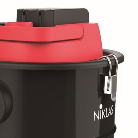 Aspirateur et souffleur de cendres 18V Cuve 10L + Batterie lithium 18V- 2.0ah NIKLAS