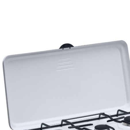 Réchaud gaz 3 feux 4100W - Brûleurs fonte Amovibles Grille et Couvercle - Plaque de Cuisson Gaz Butane ou Propane