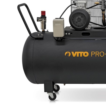 Compresseur d'air à Courroie triphasé 300L 10 Bar 4000W 5.5CV VITO 500L/min.