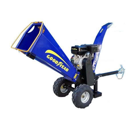 Broyeur végétaux thermique 11000W 15CV Branches Ø5 à 12cm Max Démarrage électrique GOODYEAR