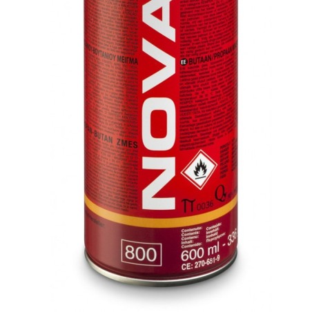 Cartouche gaz 330gr NOVACET Butane propane mix 600ml Valve 7/16 KEMPER