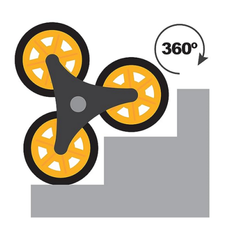Chariot de manutention 2x3 Roues pivotantes Diable pliable Charge 150kg VITO