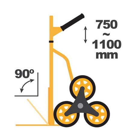 Chariot de manutention 2x3 Roues pivotantes Diable pliable Charge 150kg VITO