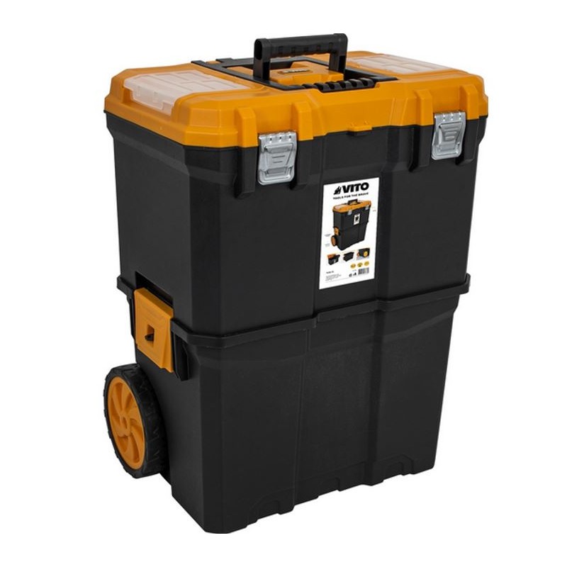 Servante porte outils Boite à outils détachable 2 modules Charge 20Kg Servante Trolley VITO