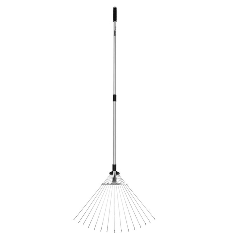 Balai à gazon aluminium 15 dents Manche télescopique 89.5 - 180 cm VITO