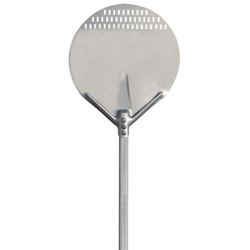 INTEC- Pelle à pizza Ronde Aluminium alimentaire spatule Ø36cm Manche 65 à 120 cm Qualité Professionnelle