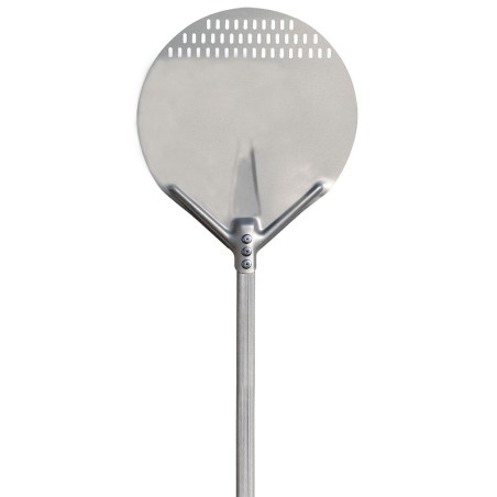INTEC- Pelle à pizza Ronde Aluminium alimentaire spatule Ø36cm Manche 65 à 120 cm Qualité Professionnelle