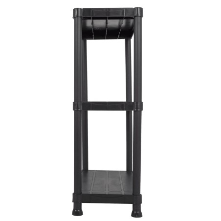 Etagère plastique 3 tablettes L61xP31xH95 cm NOIRE Charge 90kg ITOOLS