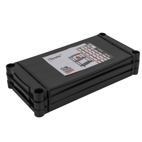 Etagère plastique 3 tablettes L61xP31xH95 cm NOIRE Charge 90kg ITOOLS