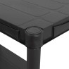Etagère plastique 3 tablettes L61xP31xH95 cm NOIRE Charge 90kg ITOOLS