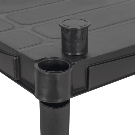 Etagère plastique 3 tablettes L61xP31xH95 cm NOIRE Charge 90kg ITOOLS