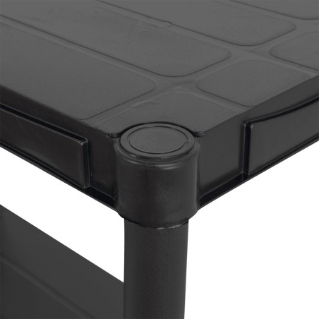 Etagère plastique 5 tablettes L61xP31xH172 cm NOIRE Charge 150kg ITOOLS