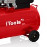 Compresseur d'air à huile 50L 8 bar 115 PSI 2CV 1.5KW Débit d'air : 206 L/min ITOOLS