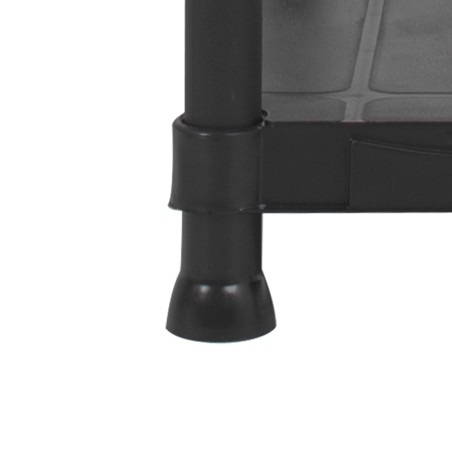 Etagère plastique 4 tablettes L61xP31xH131cm NOIRE Charge 120kg ITOOLS