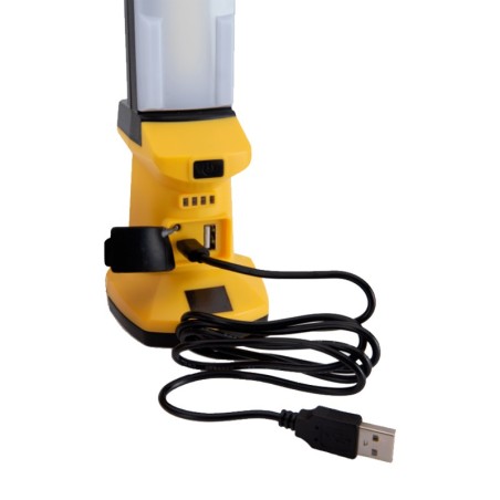 Lampe de travail LED portable 20W 6 fonctions 1500Lm Portée 53m 6000K Base aimantée IP22 ASLO