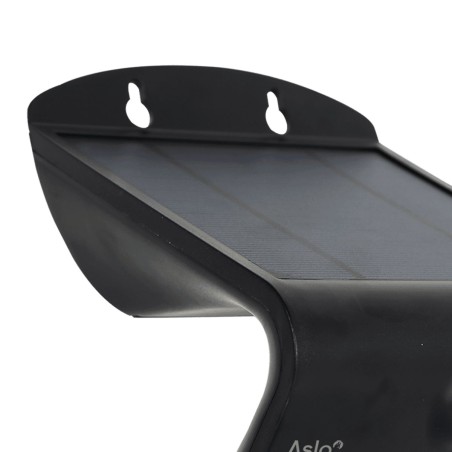 Projecteur Led Mural Solaire NOIR Détecteur de mouvements 3.2W 400 Lm ASLO